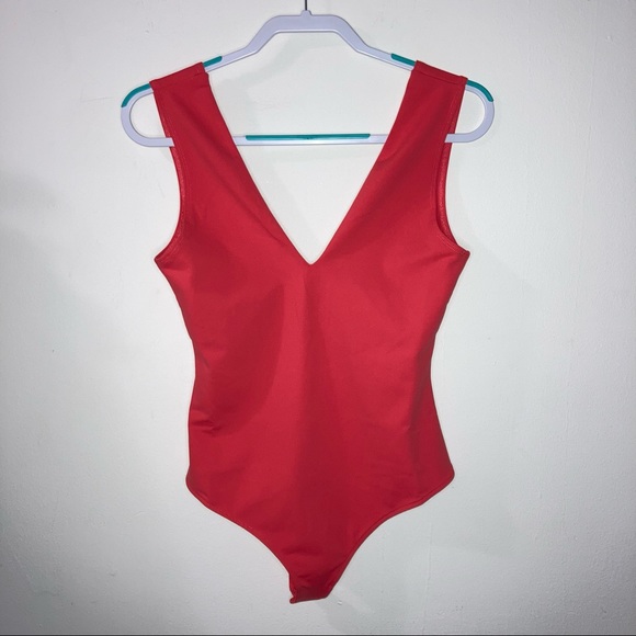 Free People Keep It Sleek Bodysuit NEW WITH TAGS Coral - Picture 9 of 16